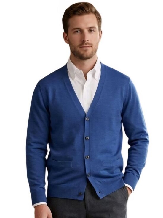 Spier & Mackay Other - Spier & Mackay Knitwear 100% Merino Wool V Neck Pocket Cardigan Sweater Size L